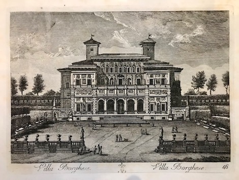 Parboni Achille (1783-1841) Villa Borghese 1830 ca. Roma 